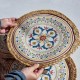 Colorful Printed Round Woven Placemat Colorful Printed Round Woven Placemat